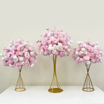 Pink Rose Floral Table Centerpiece