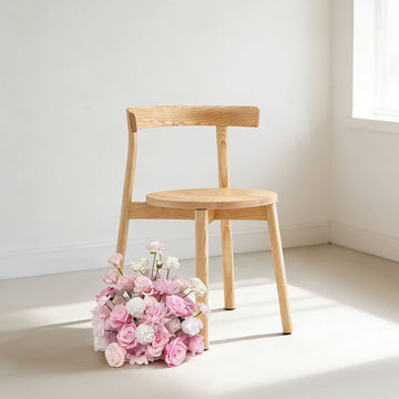 Pink Wedding Table & Aisle Floral Arrangement