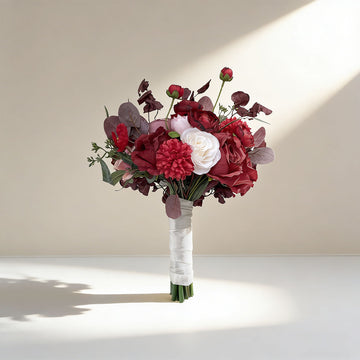 Beda red High end fake artificial flowers wedding bridal bouquets silk roses arrangements