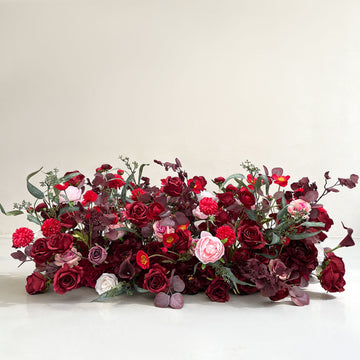 Beda artificial faux flowers runner wedding floral arrangements decor premium durable reusable table centerpiece