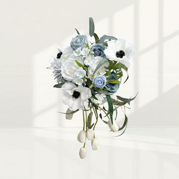 Beda Blue Wedding bouquet collections featuring premium Fake artificial flowers Anemone
