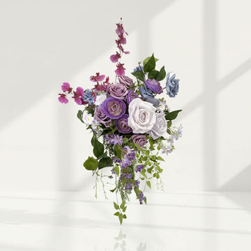 Beda Lilac Realistic wedding bouquets using premium Silk artificial flowers Ranunculus