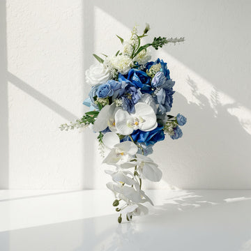 Beda Blue New Arrivals Elegant wedding bouquets crafted from fine artificial flowers orchids