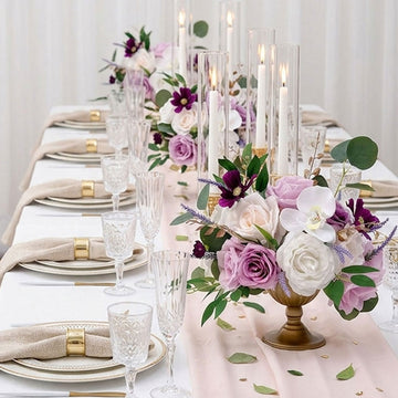 30cm Flower Centerpieces on Pot in Purple