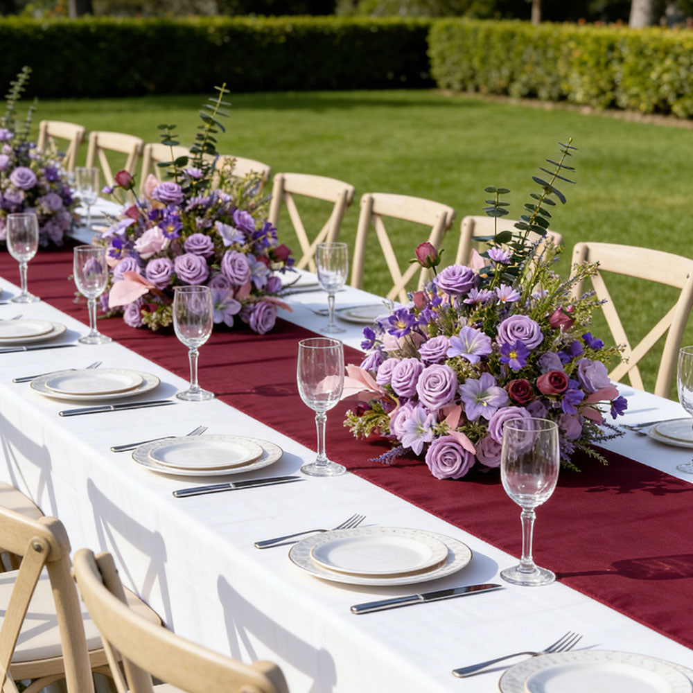 2ft Artificial Flowers Wedding Round Centerpieces in Purple