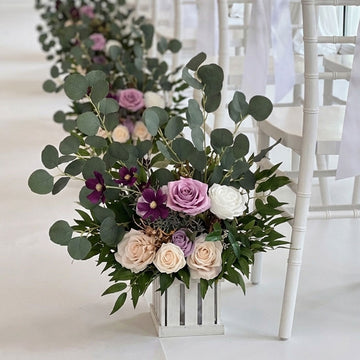 40cm Wedding Centerpieces Meadow in Purple Green