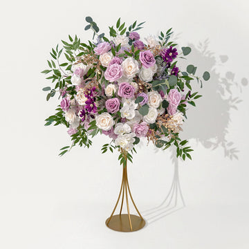 2.6ft Large Wedding Banquet Centerpieces in Purple White