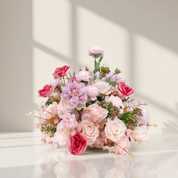 2ft Artificial Flowers Centerpieces Banquet Table Decor in Dusty Pink