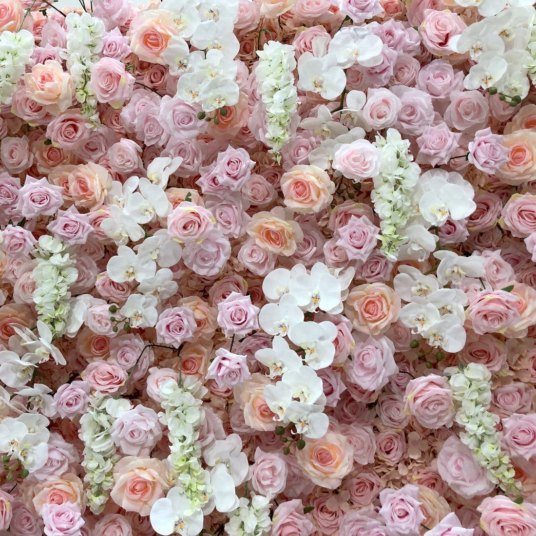 Beda Flower 7D Pink Orange Rose White Phalaenopsis Wisteria Roll Up Silk Flower Wall Panel Wedding Event Backdrop Decor