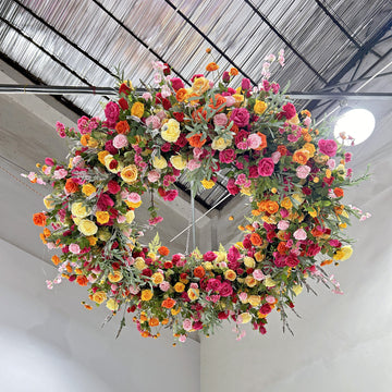 Artificial Flower Ceiling Roof Decoration Ring 7ft